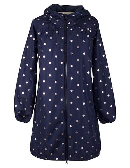 Danehelen Rainjacket Navy/silver dots