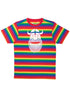 Herre T-shirt i regnbue strib med Viking