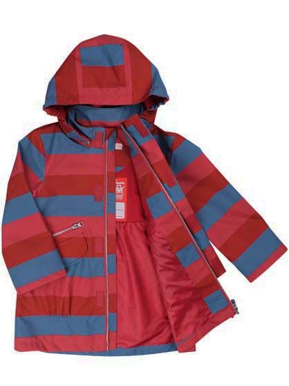 Stribet regnfrakke til børn fra Danefæ