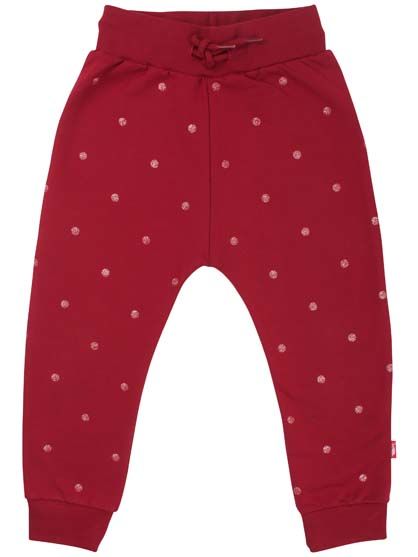 Danesilver Pants JR Dk Red W. Red Glitter
