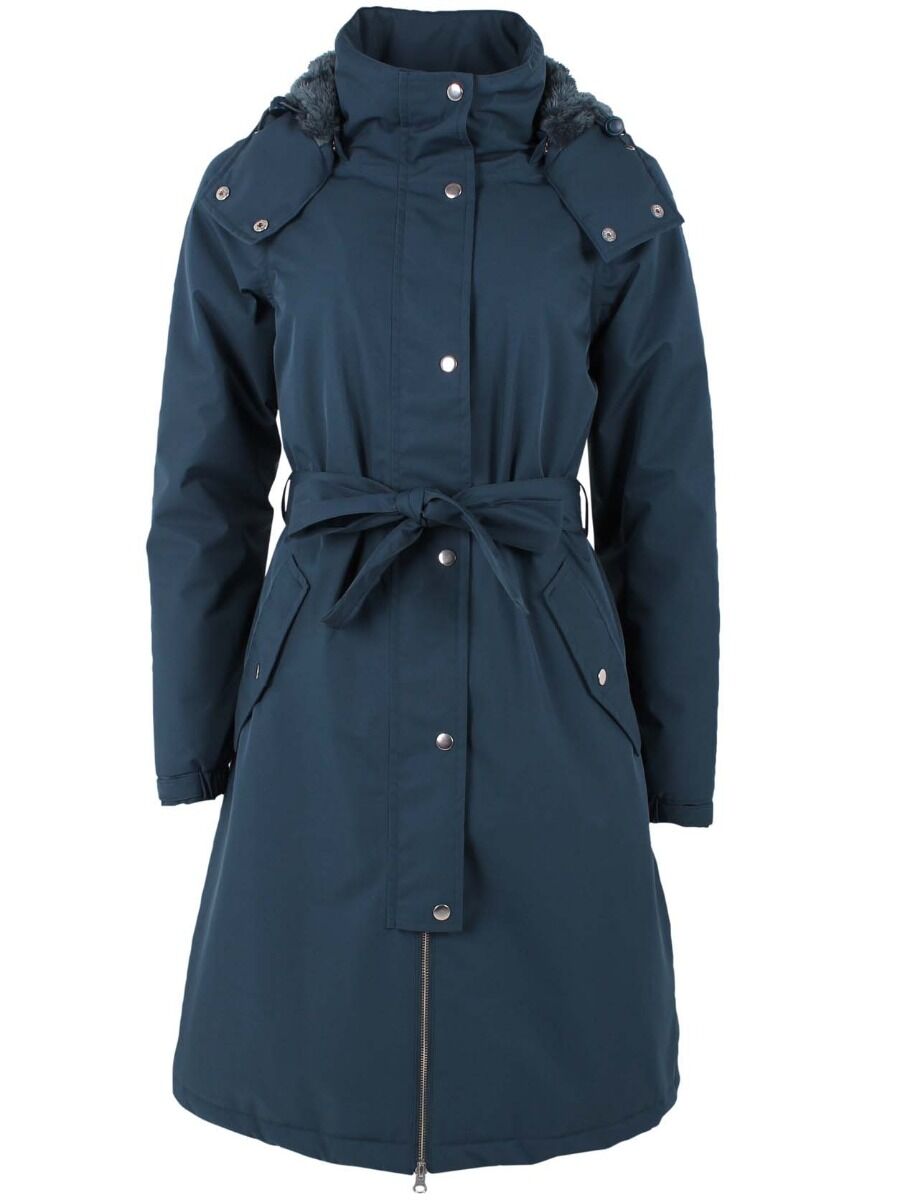 Regnfrakke til dame. Vinter regn frakke med foer.