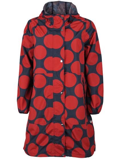 Danedith Rainjacket Dk Navy/Dk Rust MEGADOT