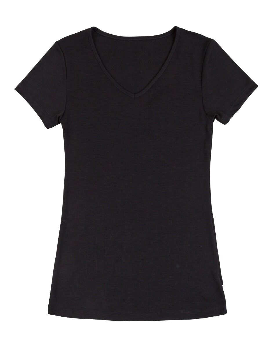 JOHA Blouse SS Sara Wool/Silk Black