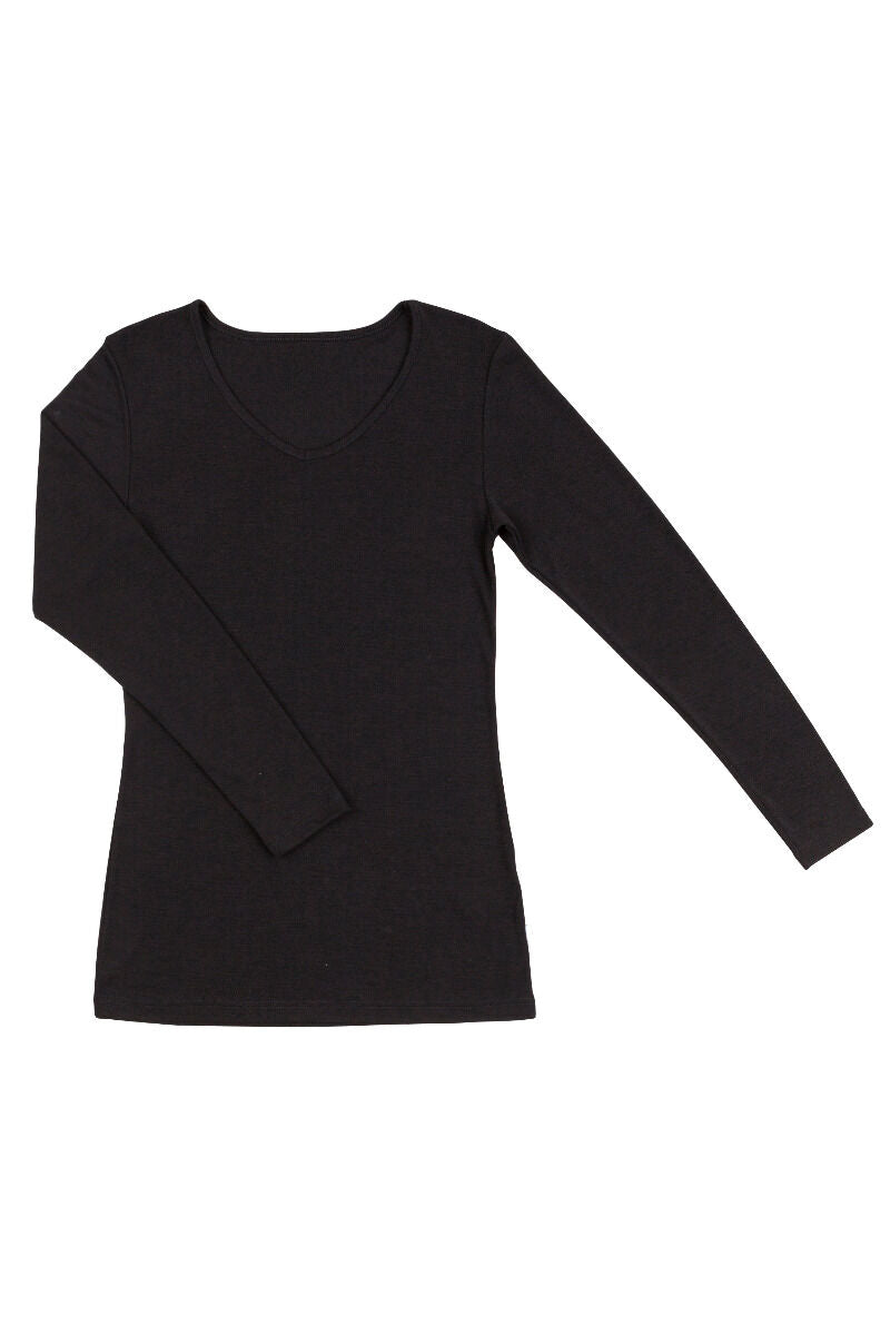JOHA Blouse LS Sara Wool/Silk Black