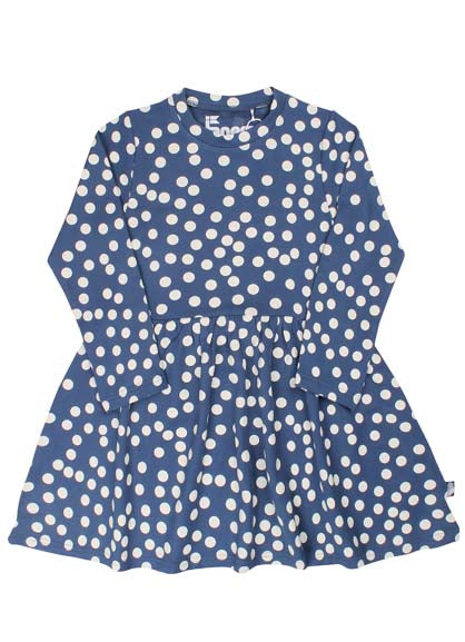 Danemerete Dress Cold Slate/Chalk BIG FUNNY DOTS