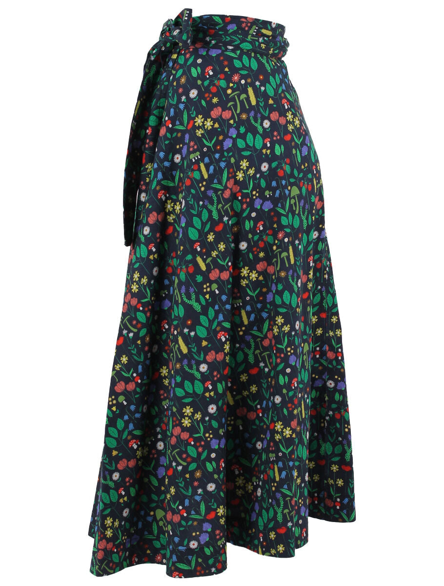 Danemikkelsen Poplin Skirt Dk Navy BOTANICAL