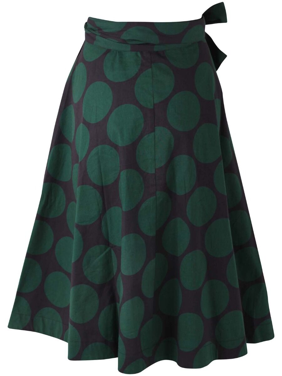 Danemikkelsen Poplin Skirt Black/Warm Khaki MEGADOTS