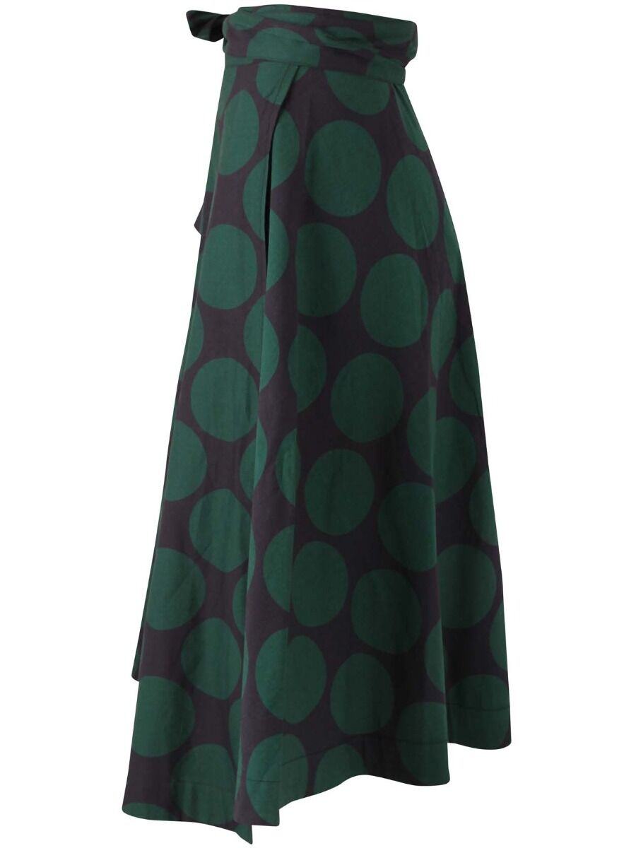 Danemikkelsen Poplin Skirt Black/Warm Khaki MEGADOTS