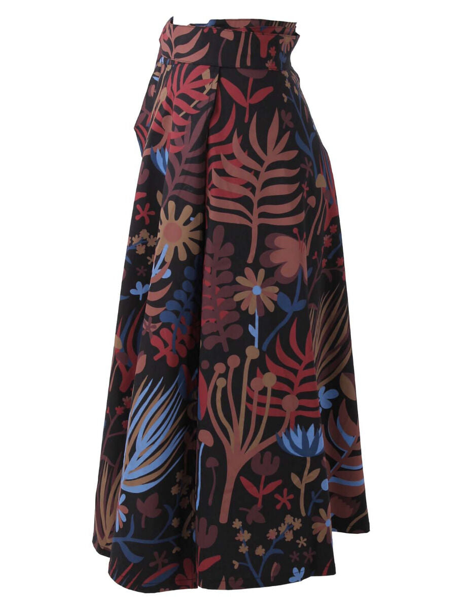 Danemikkelsen Poplin Skirt Berry/Chocolate WALKABOUT