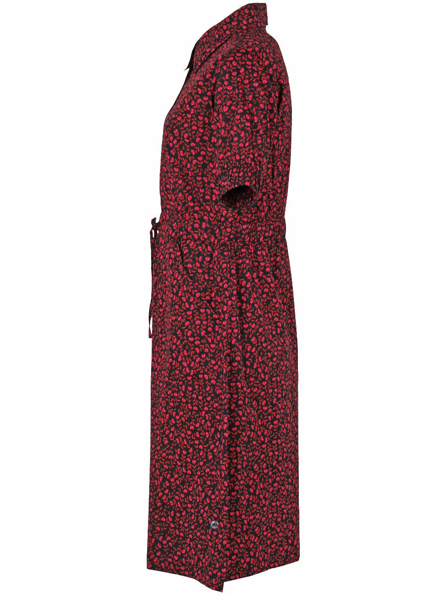 Danesusanne Poplin Dress Black/Pink FLEURIE