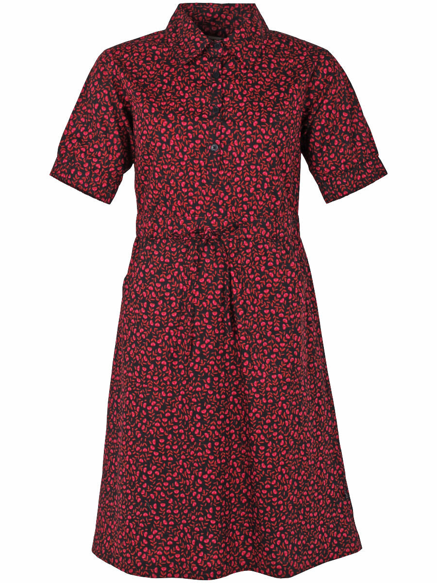 Danesusanne Poplin Dress Black/Pink FLEURIE