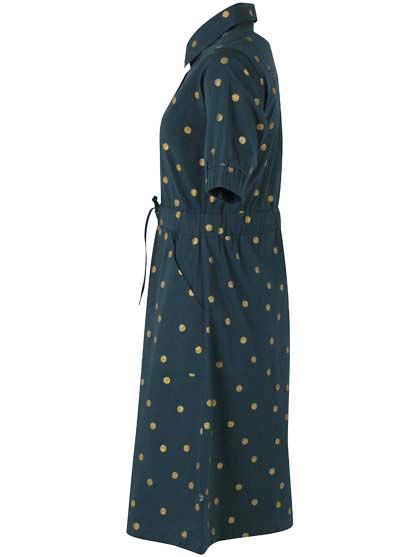 Danesusanne Poplin Dress Dark Duck/Gold Glitter SURPRISE DOTS