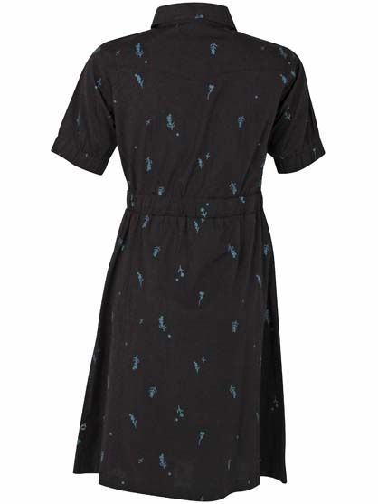 Danesusanne Poplin Dress Black/Dark Duck MARKBLOMST