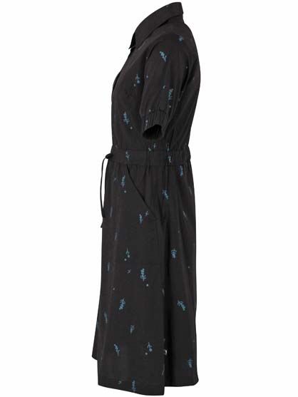Danesusanne Poplin Dress Black/Dark Duck MARKBLOMST