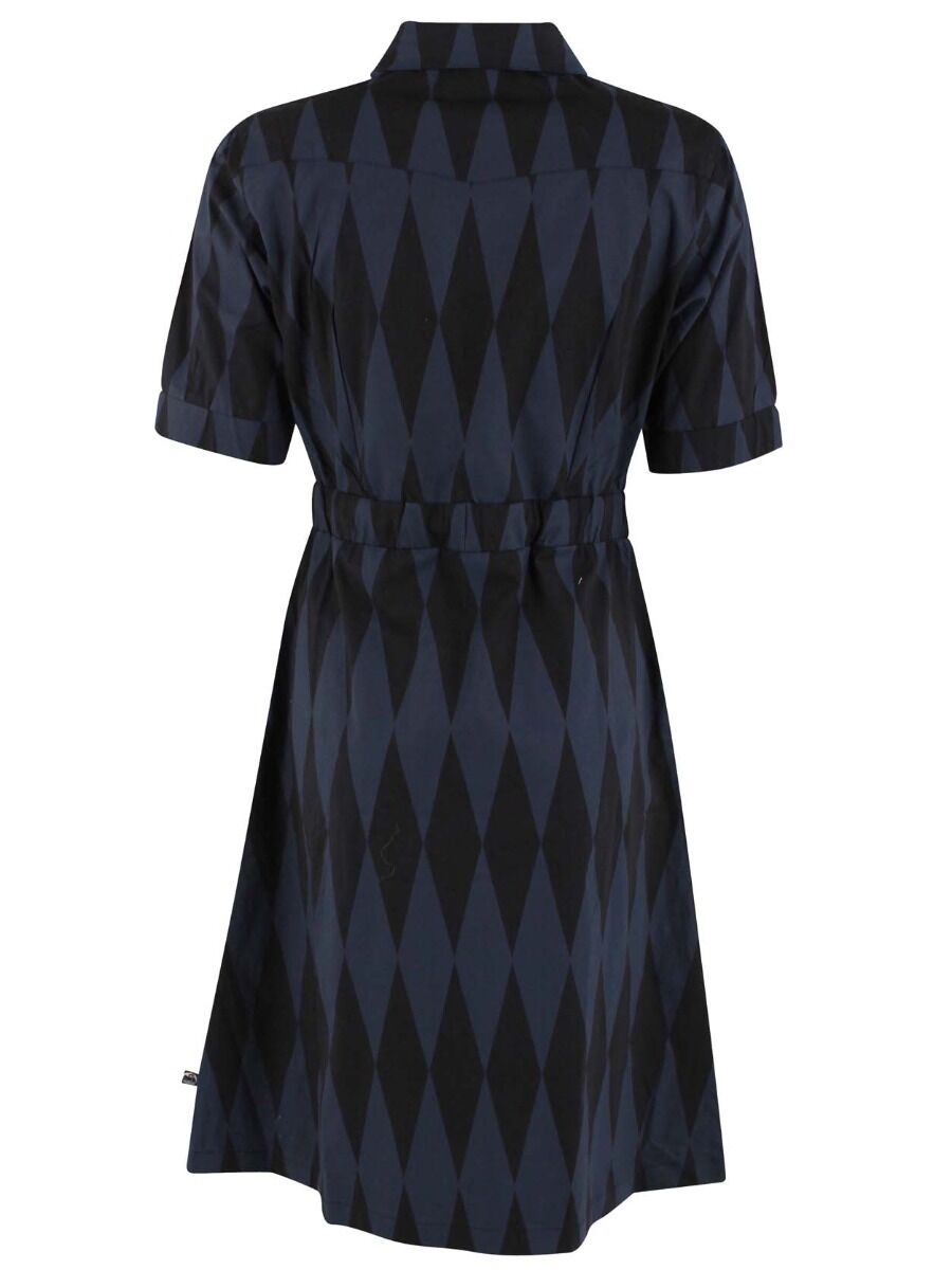Danesusanne Poplin Dress Black/Marine DIAMONDS