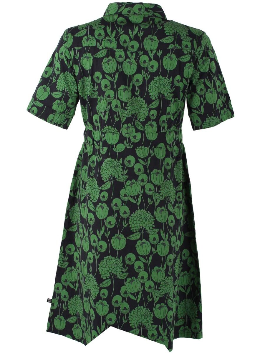 Danesusanne Poplin Dress Black/Fall Jungle HORTENSIA