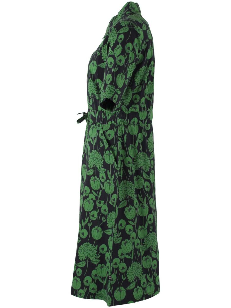 Danesusanne Poplin Dress Black/Fall Jungle HORTENSIA