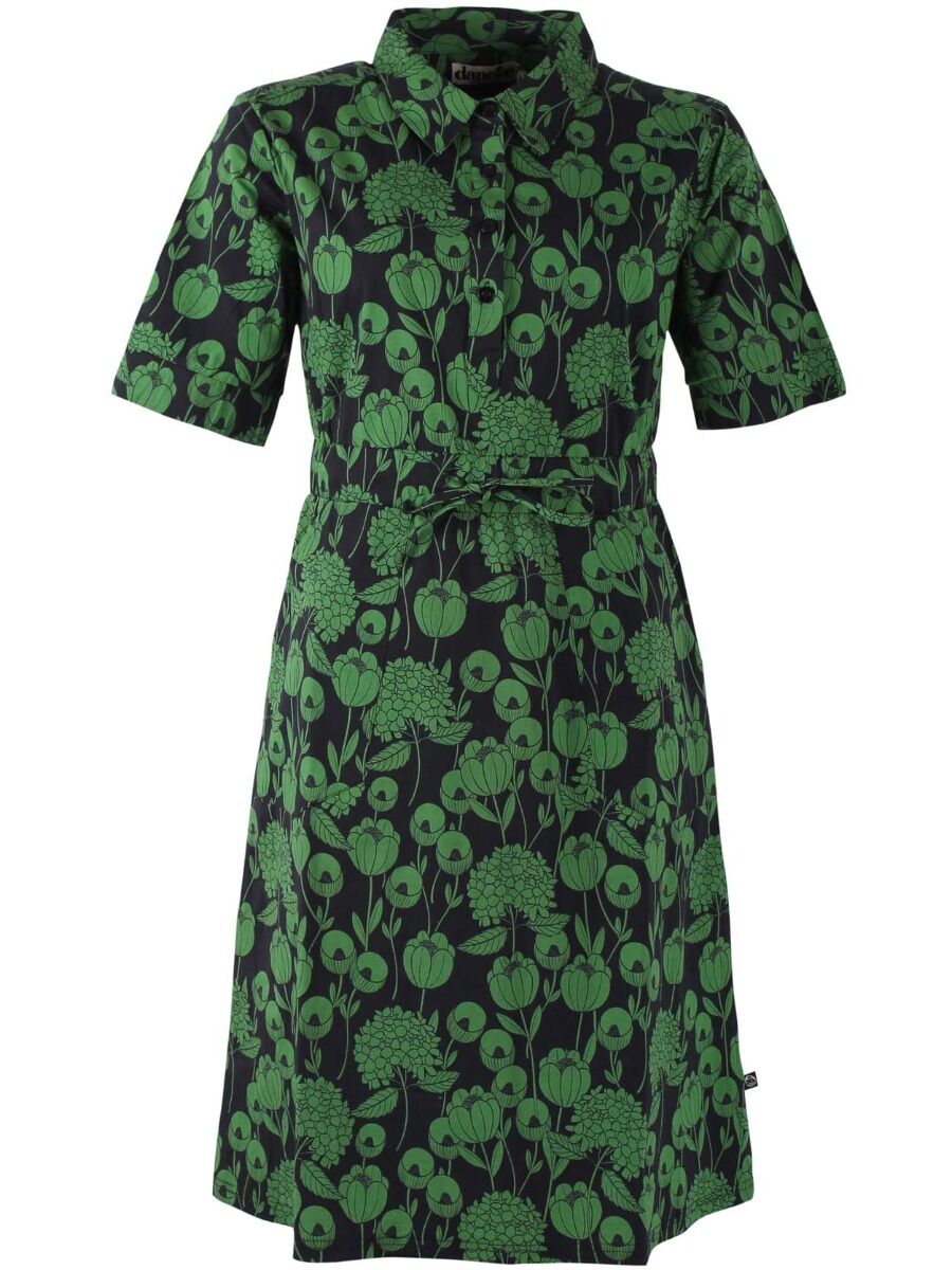 Danesusanne Poplin Dress Black/Fall Jungle HORTENSIA