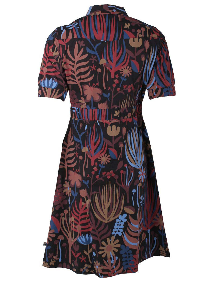 Danesusanne Poplin Dress Berry/Chocolate WALKABOUT