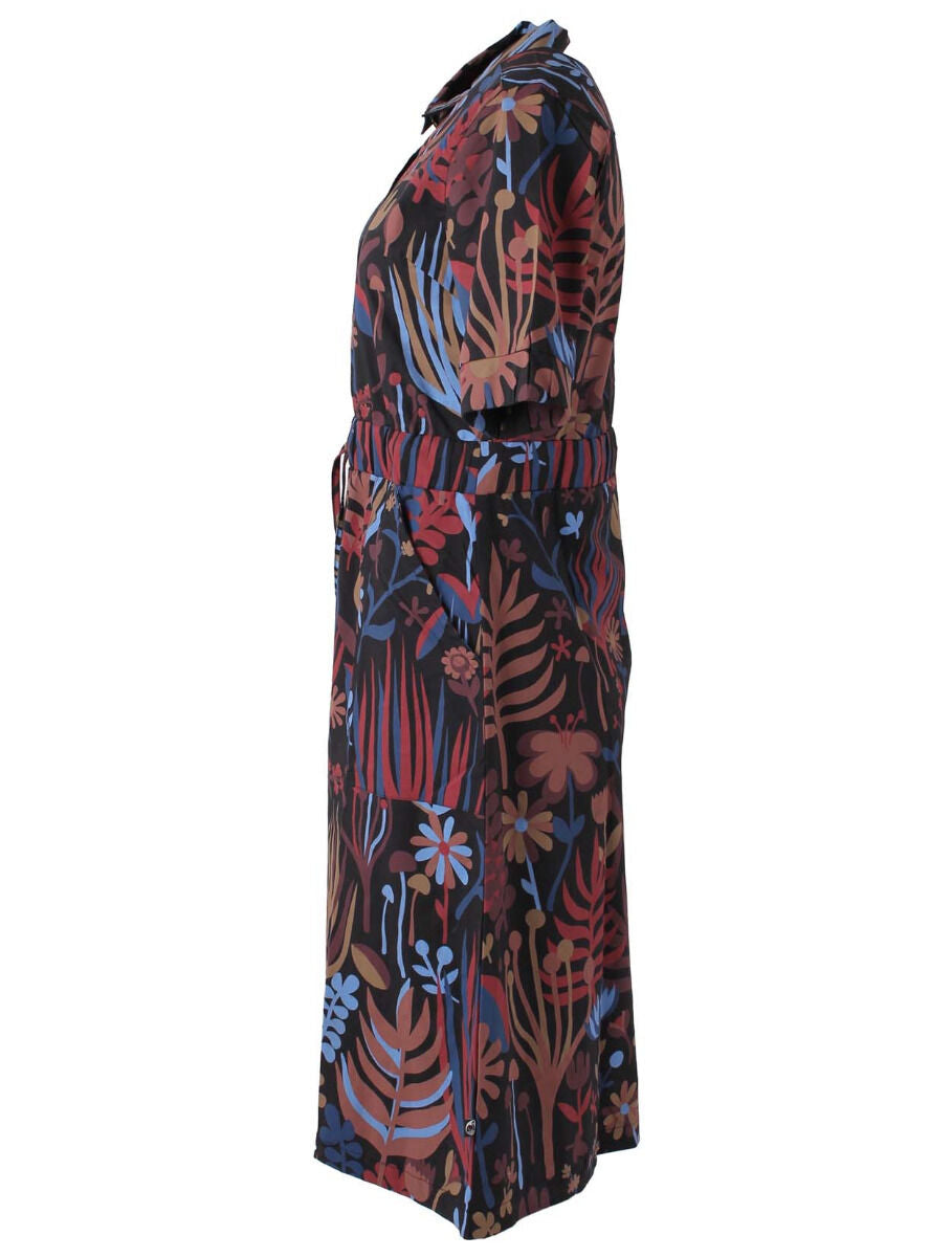 Danesusanne Poplin Dress Berry/Chocolate WALKABOUT