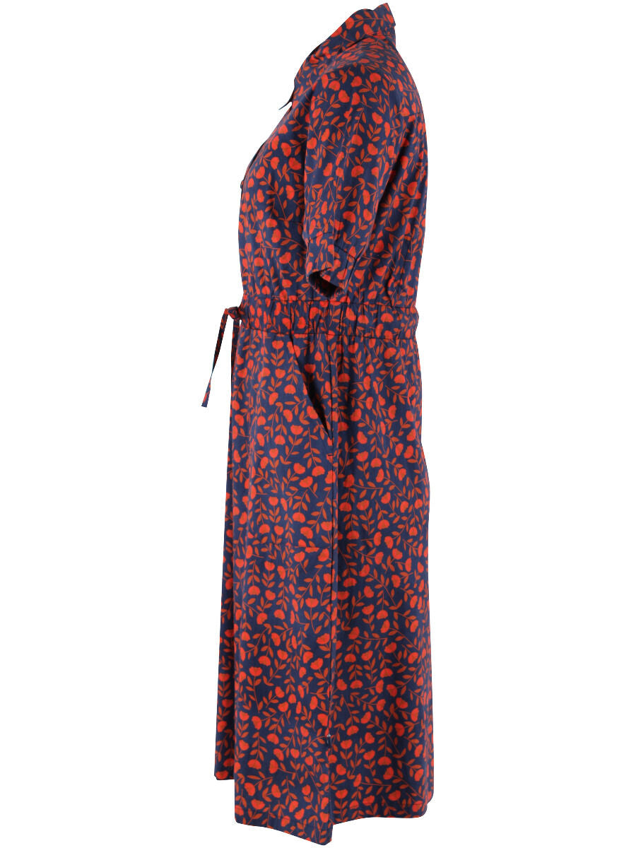 Danesusanne Poplin Dress Deep Marine FLEURIE