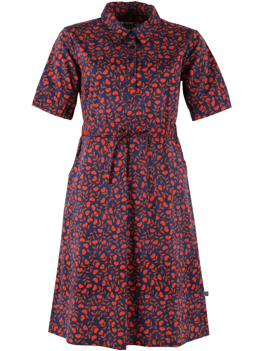Danesusanne Poplin Dress Deep Marine FLEURIE