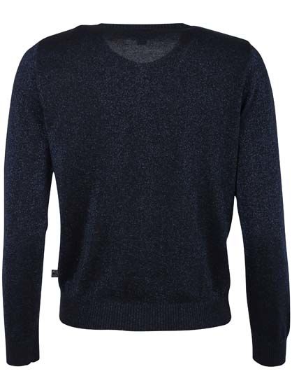 Sød navyblå cardigan med glitter til kvinder