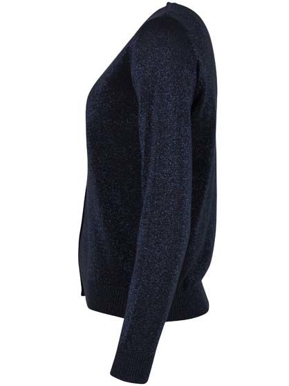 Sød navyblå cardigan med glitter til kvinder