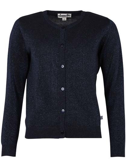 Sød navyblå cardigan med glitter til kvinder