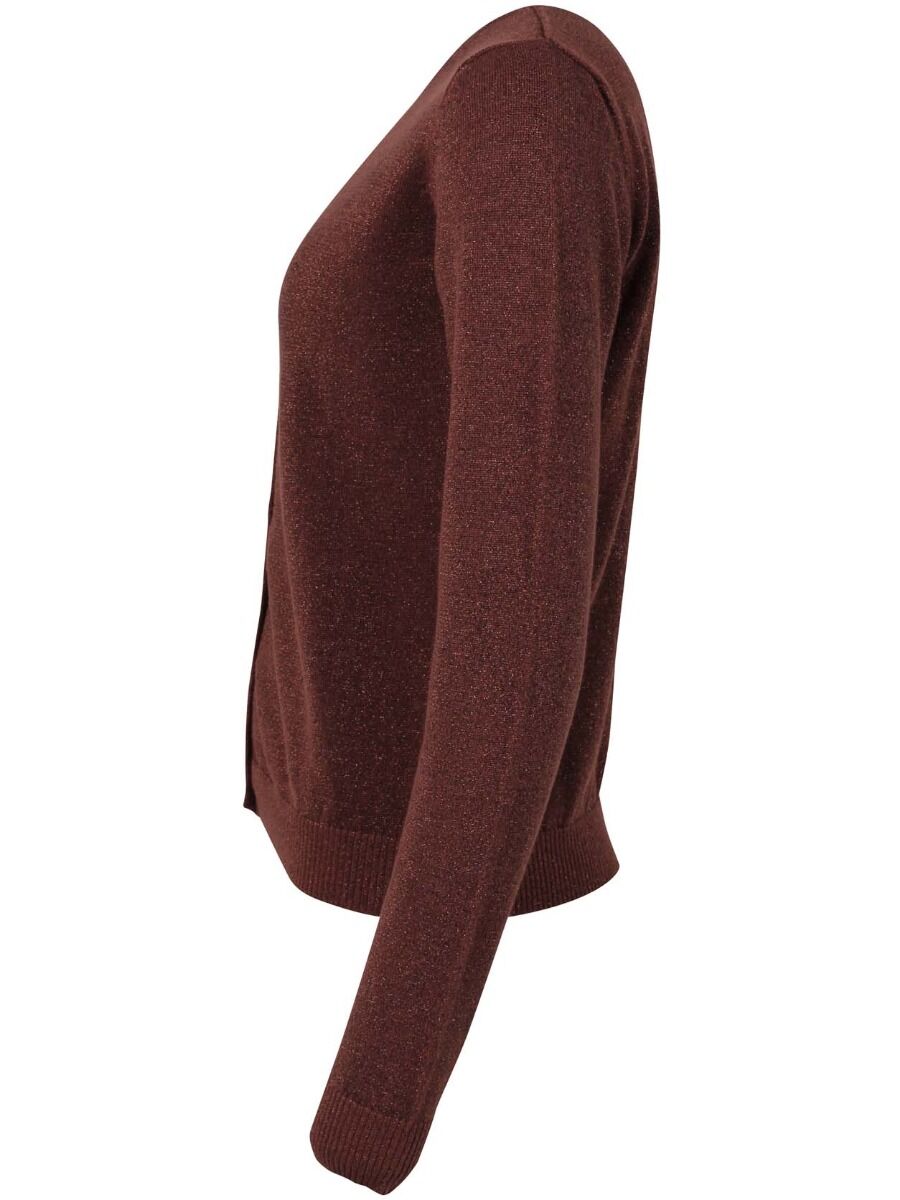 Danesaga Glitter Cardigan Cognac/Bronze glitter