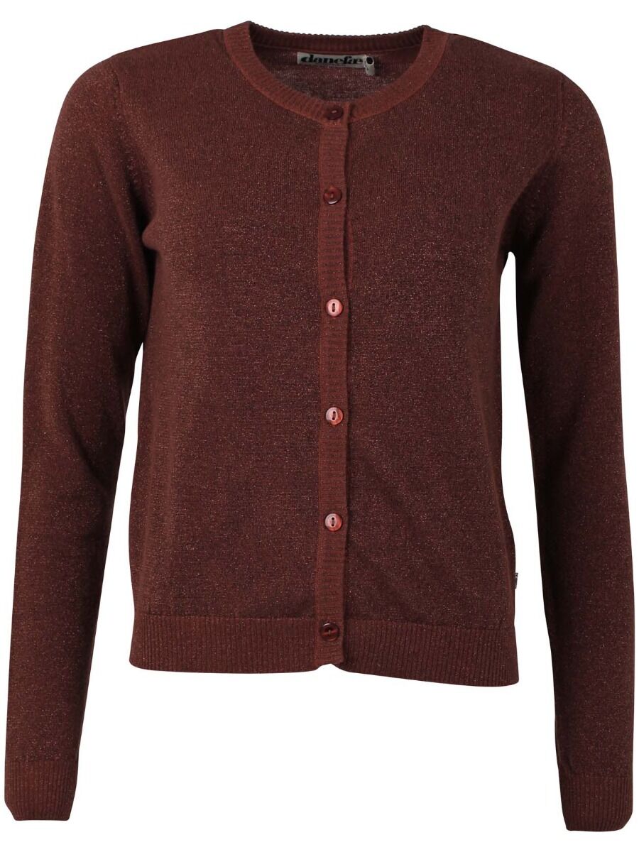 Danesaga Glitter Cardigan Cognac/Bronze glitter