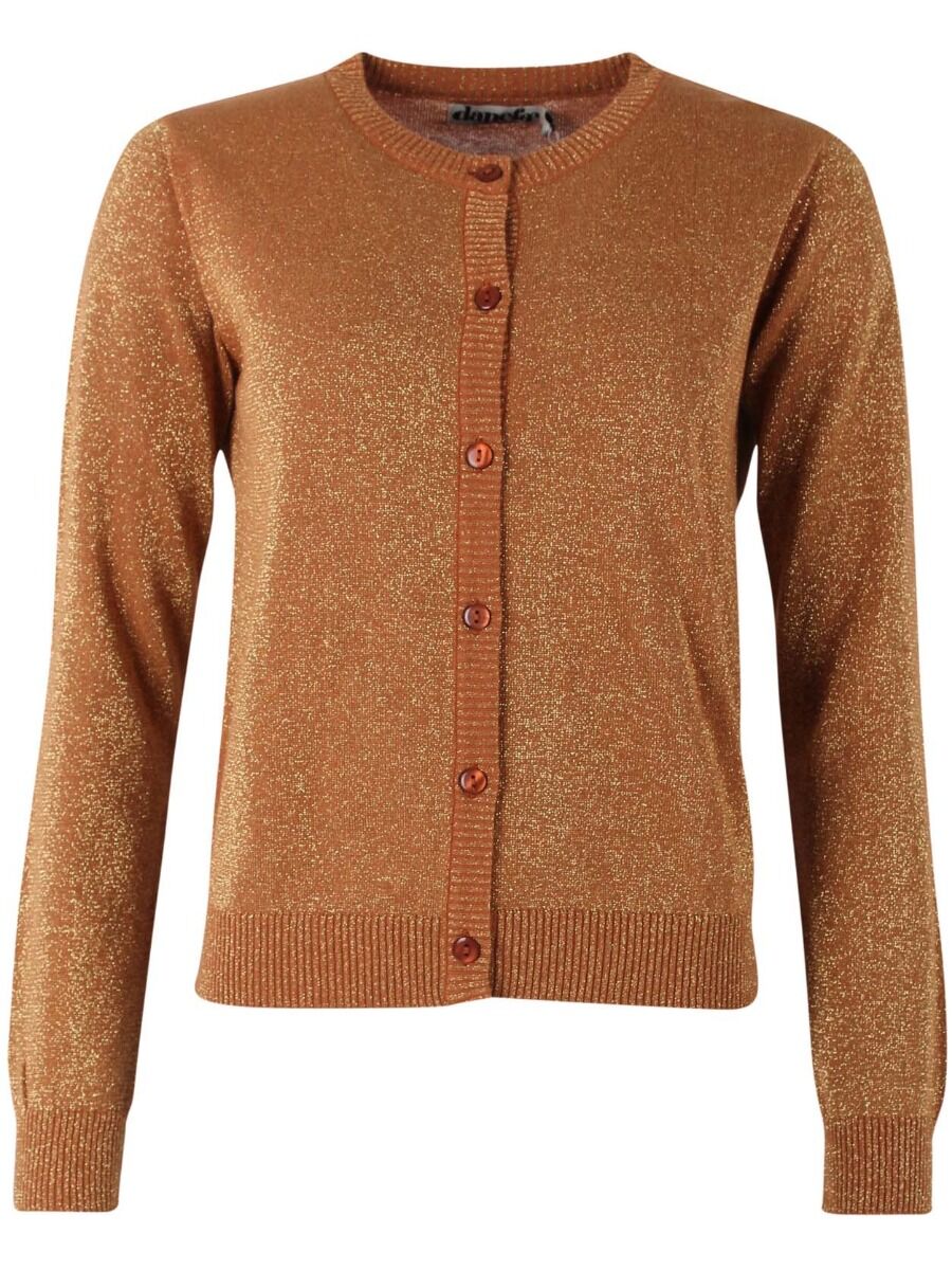 Danesaga Glitter Cardigan Occer w. Gold Glitter