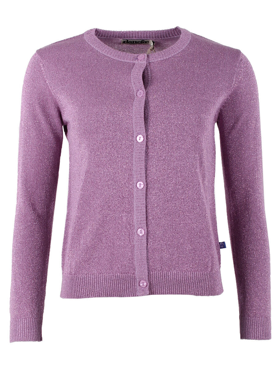 Danesaga Glitter Cardigan Soft Viola Glitter