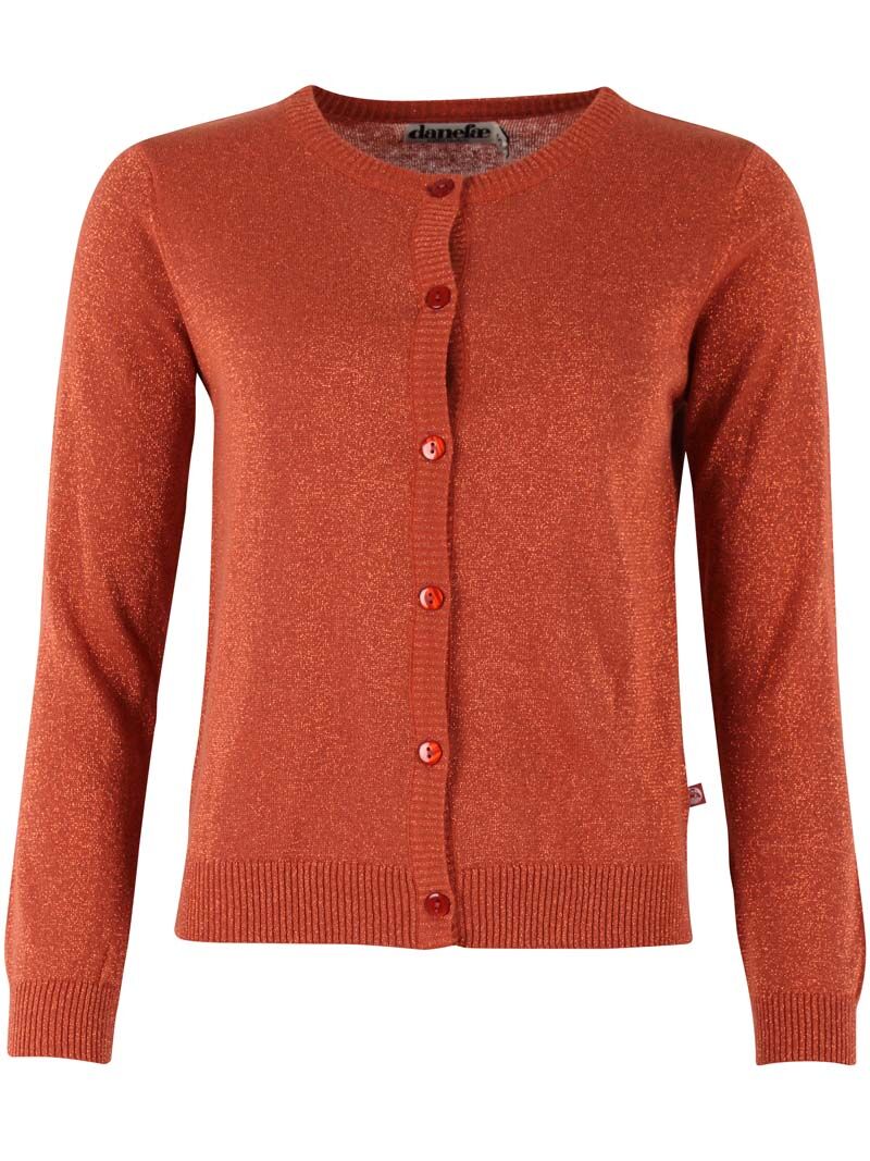 Danesaga Glitter Cardigan Rust GLITTER