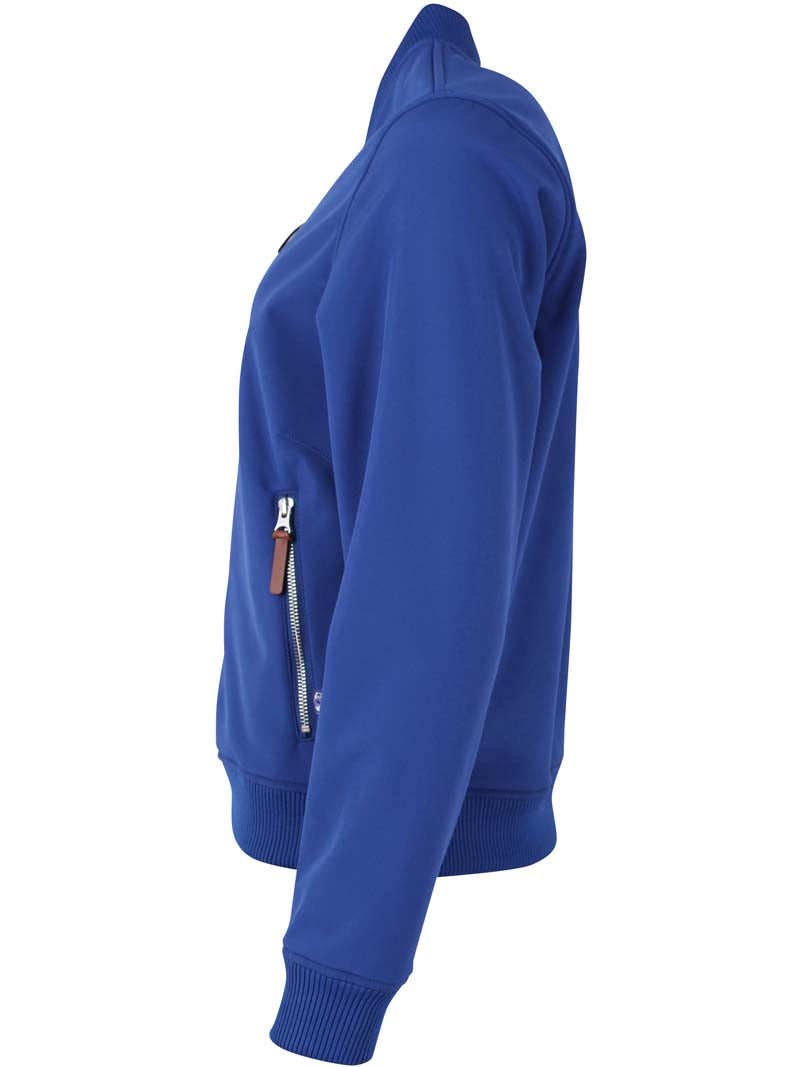 Kort softshell jakke til kvinder i blå