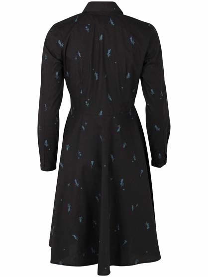 Daneribe Poplin Dress Black/Dark Duck MARKBLOMST