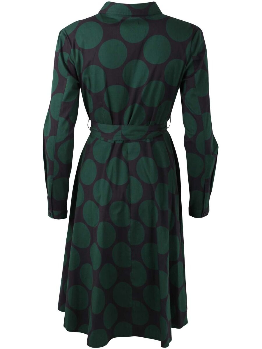 Daneribe Poplin Dress Black/Warm Khaki MEGADOTS