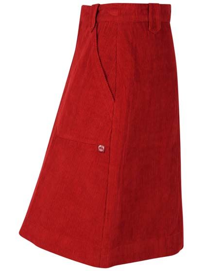 Danemadelaine Cord Skirt Dk Rust