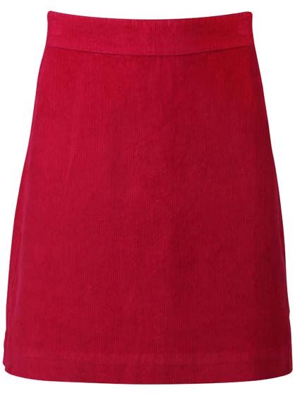 Danelondon Cord Skirt Dark Fuchsia