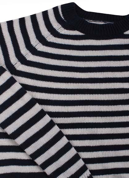 Danehytte Wool Sweater Navy/Offwhite