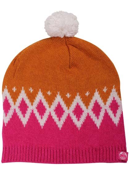 Danecountry Wool Beanie Honey_Offwhite/Hotpink