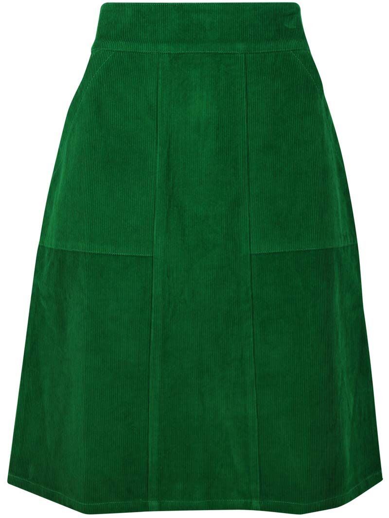 Danemaren Cord Skirt Grass Green