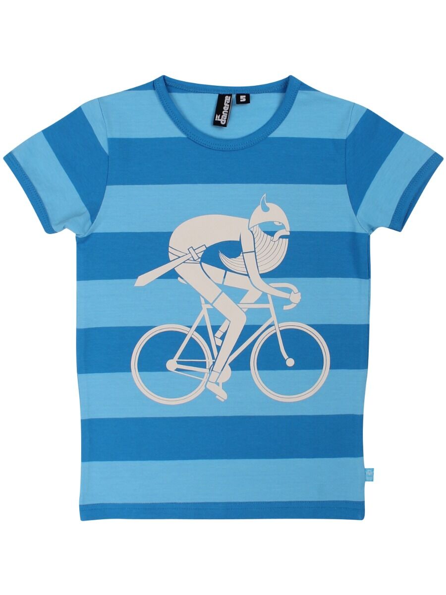 T-shirt til børn med cyklende viking