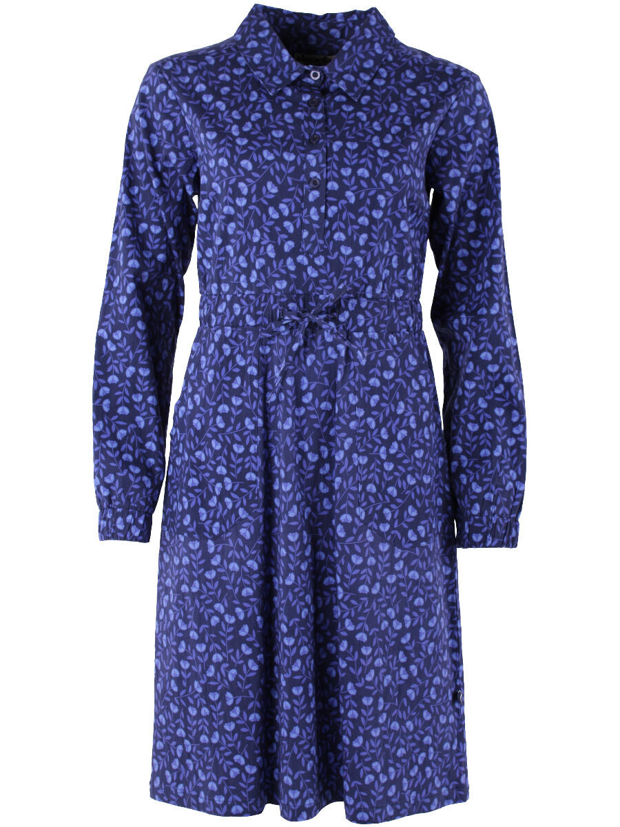 Daneditte Poplin Dress Grey Marine FLEURIE