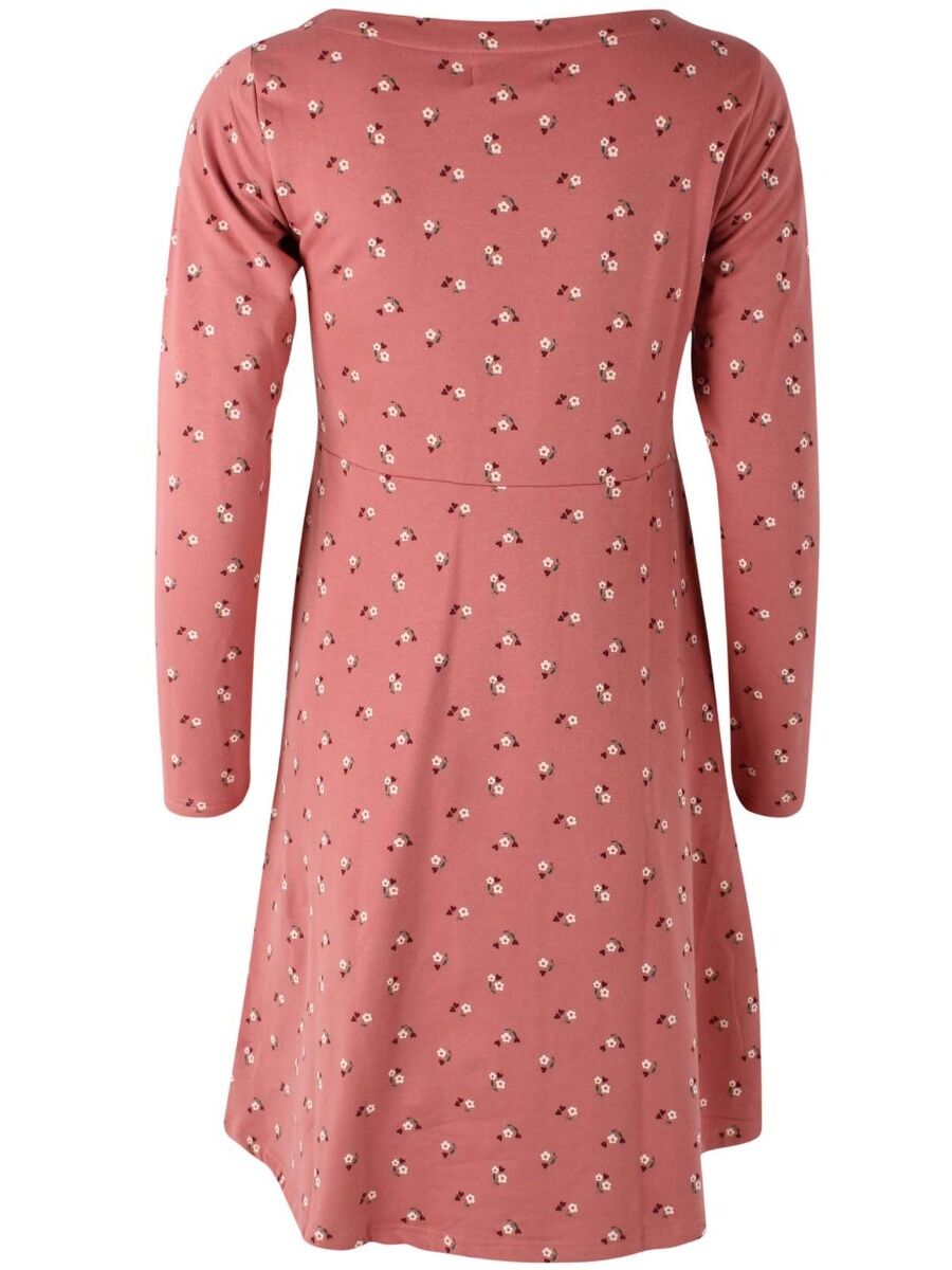Danesidsel Dress Old Rose/Chalk MINIFLOWER