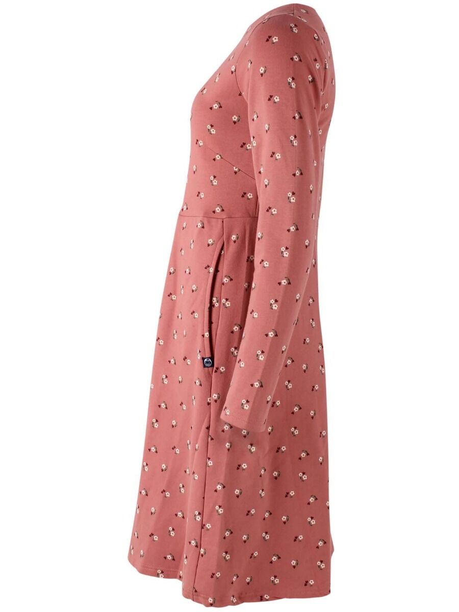 Danesidsel Dress Old Rose/Chalk MINIFLOWER