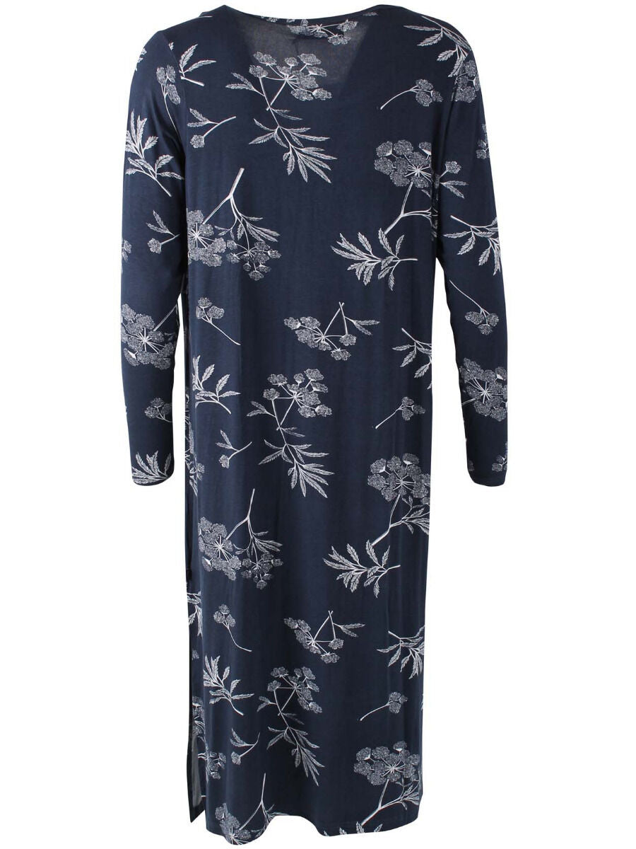 Danecasilda Viscose Dress Dk Navy/Chalk HEMLOCK