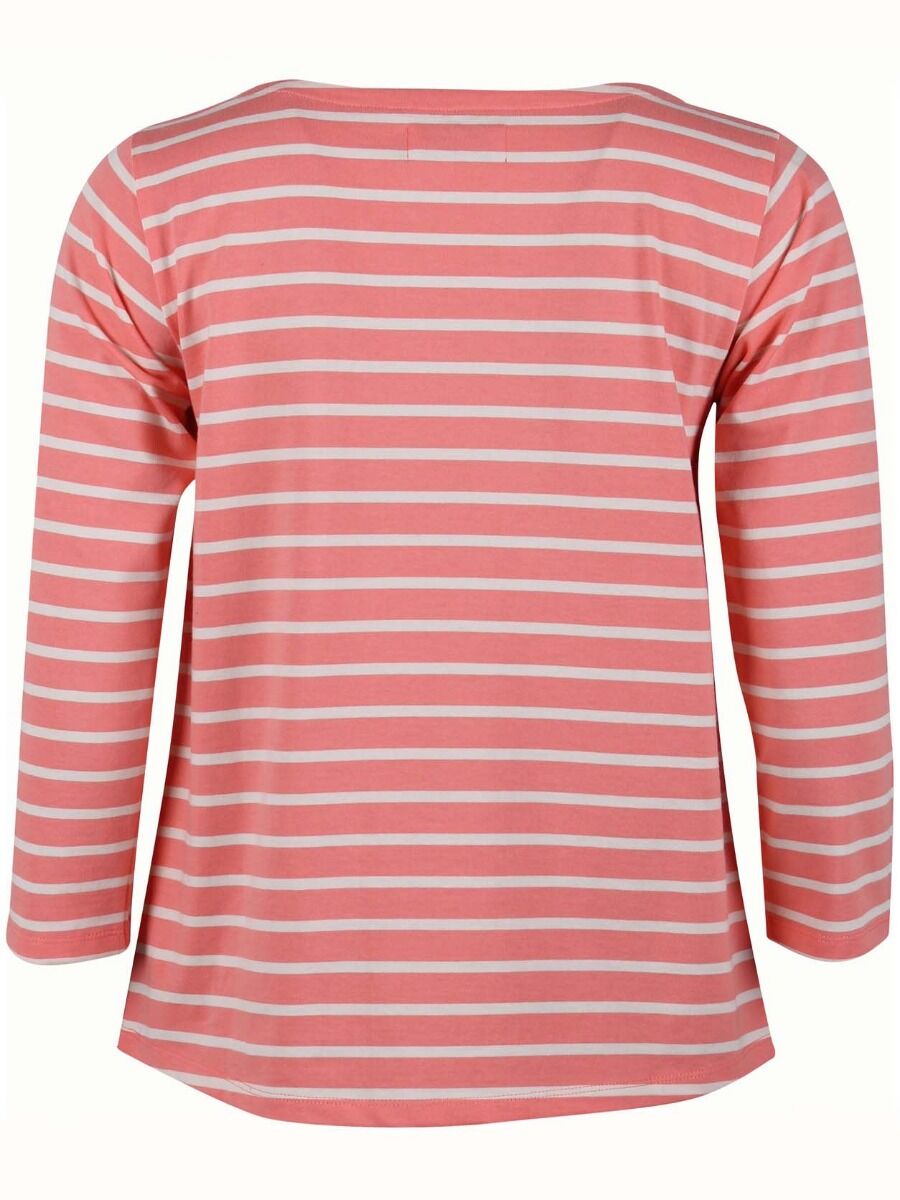 Danecarribean Heavy Cotton Tee Bright Coral/Off White