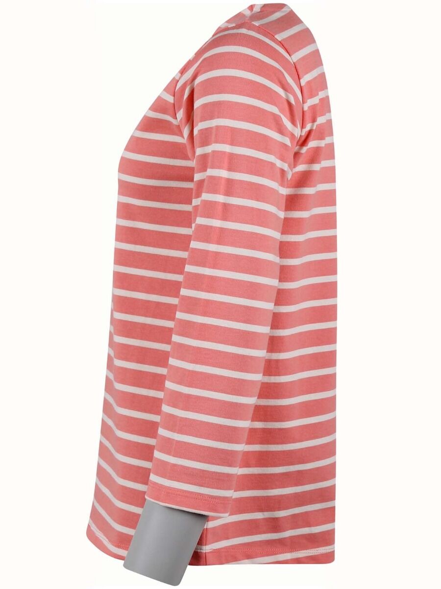 Danecarribean Heavy Cotton Tee Bright Coral/Off White
