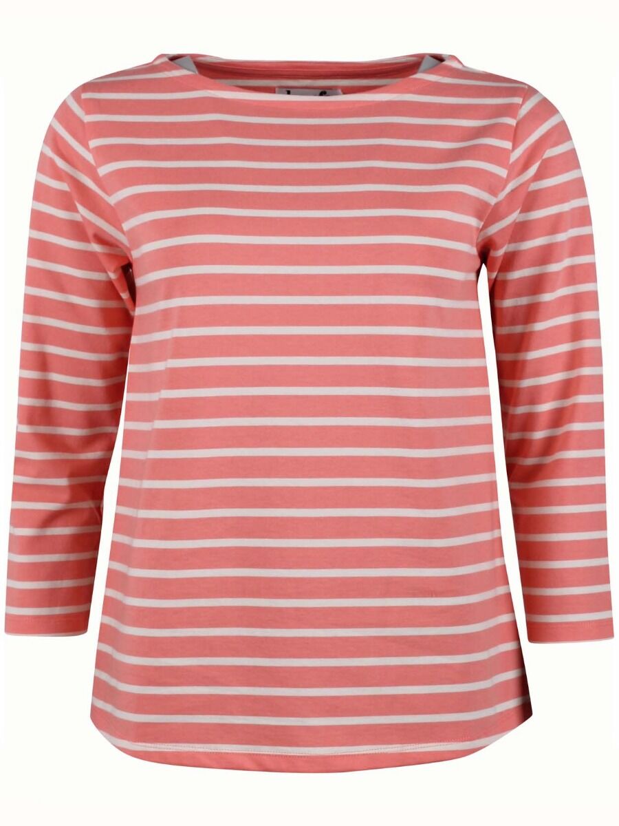 Danecarribean Heavy Cotton Tee Bright Coral/Off White